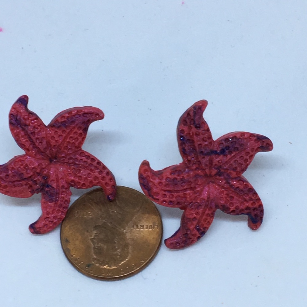 Unique Handmade Polymer Clay Post Earrings - Picture 7 of 8